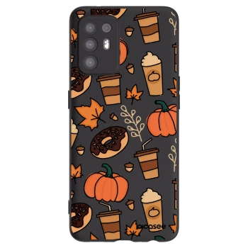 Picasee Μαύρη θήκη σιλικόνης για OPPO A94 5G - Fallovers