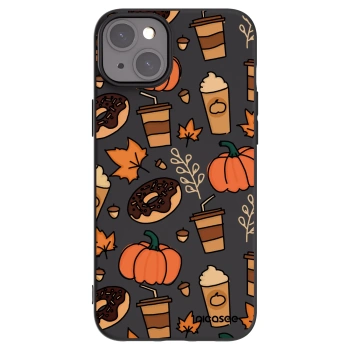 Picasee Μαύρη θήκη σιλικόνης για Apple iPhone 15 Plus - Fallovers
