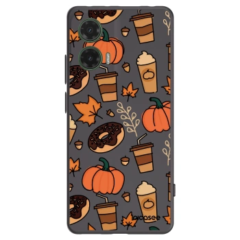 Picasee Μαύρη θήκη σιλικόνης για Motorola Moto G35 5G - Fallovers