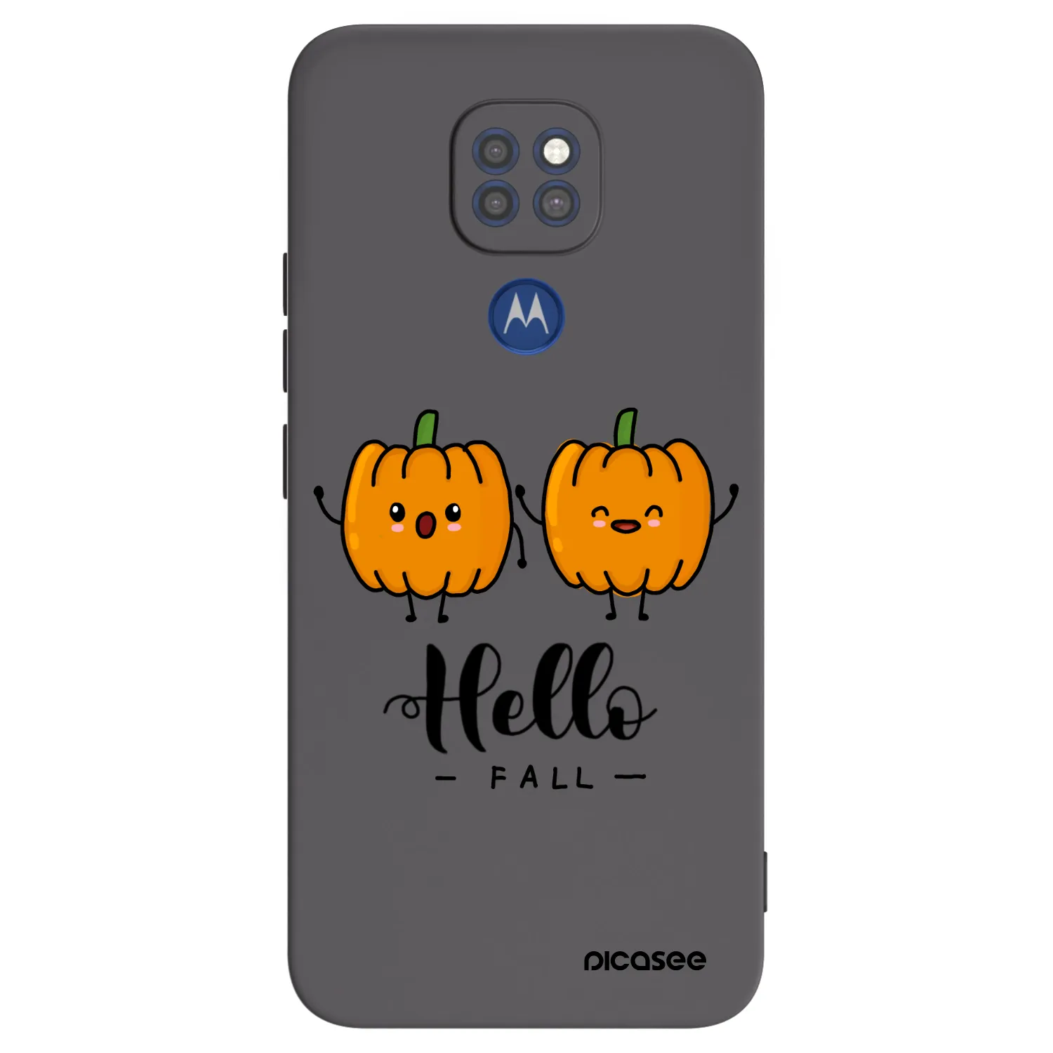 Picasee Μαύρη θήκη σιλικόνης για Motorola Moto G9 Play - Hallo Fall