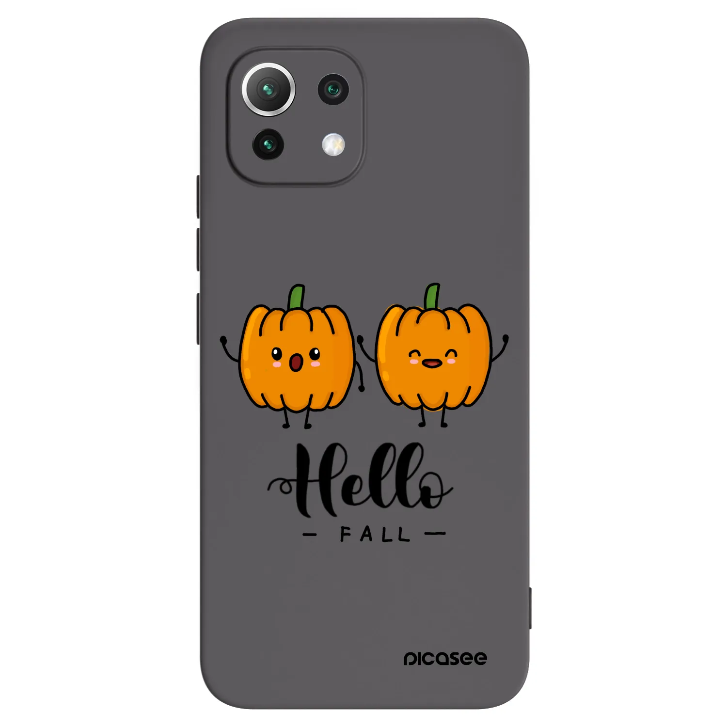 Picasee Μαύρη θήκη σιλικόνης για Xiaomi Mi 11 Lite - Hallo Fall