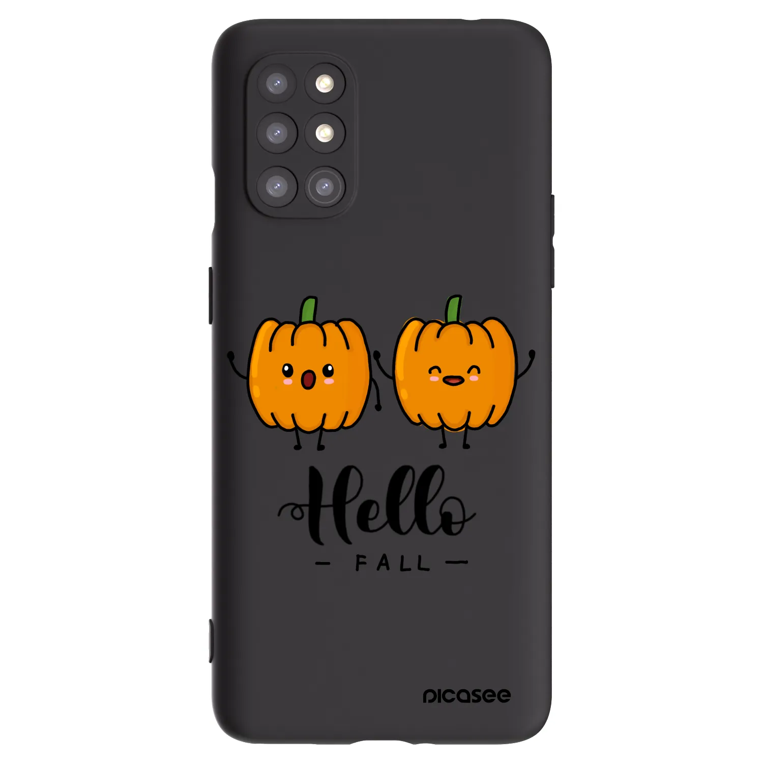 Picasee Μαύρη θήκη σιλικόνης για OnePlus 8T - Hallo Fall