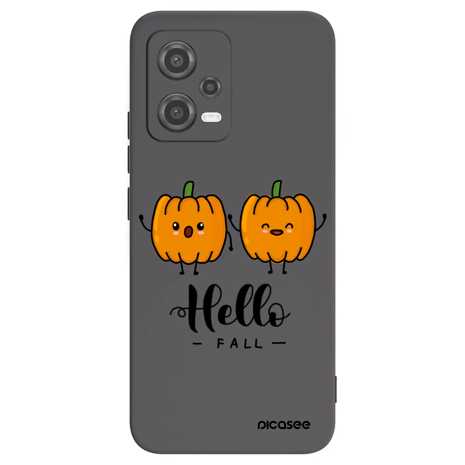 Picasee Μαύρη θήκη σιλικόνης για Xiaomi Poco X5 - Hallo Fall
