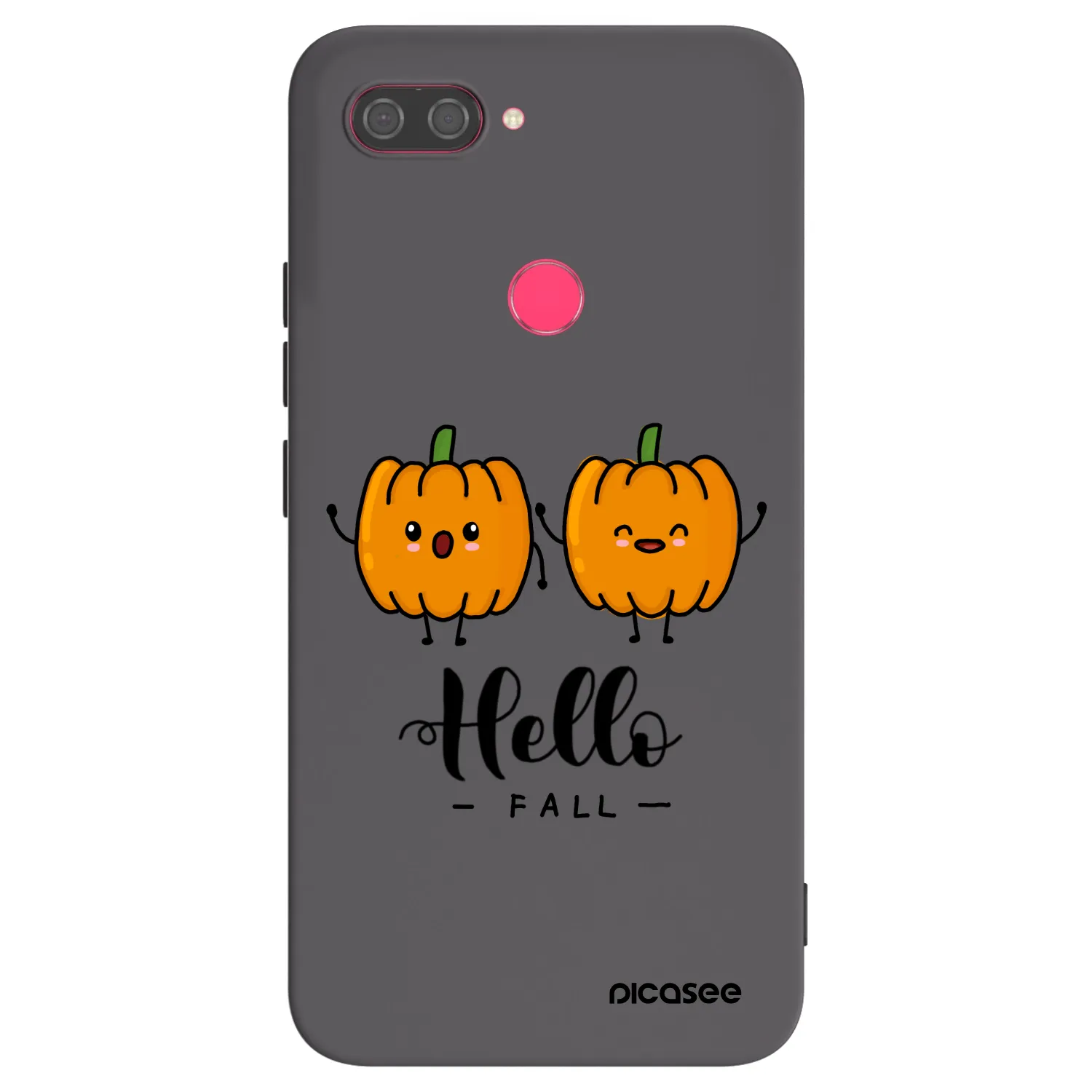 Picasee Μαύρη θήκη σιλικόνης για Xiaomi Mi 8 Lite - Hallo Fall
