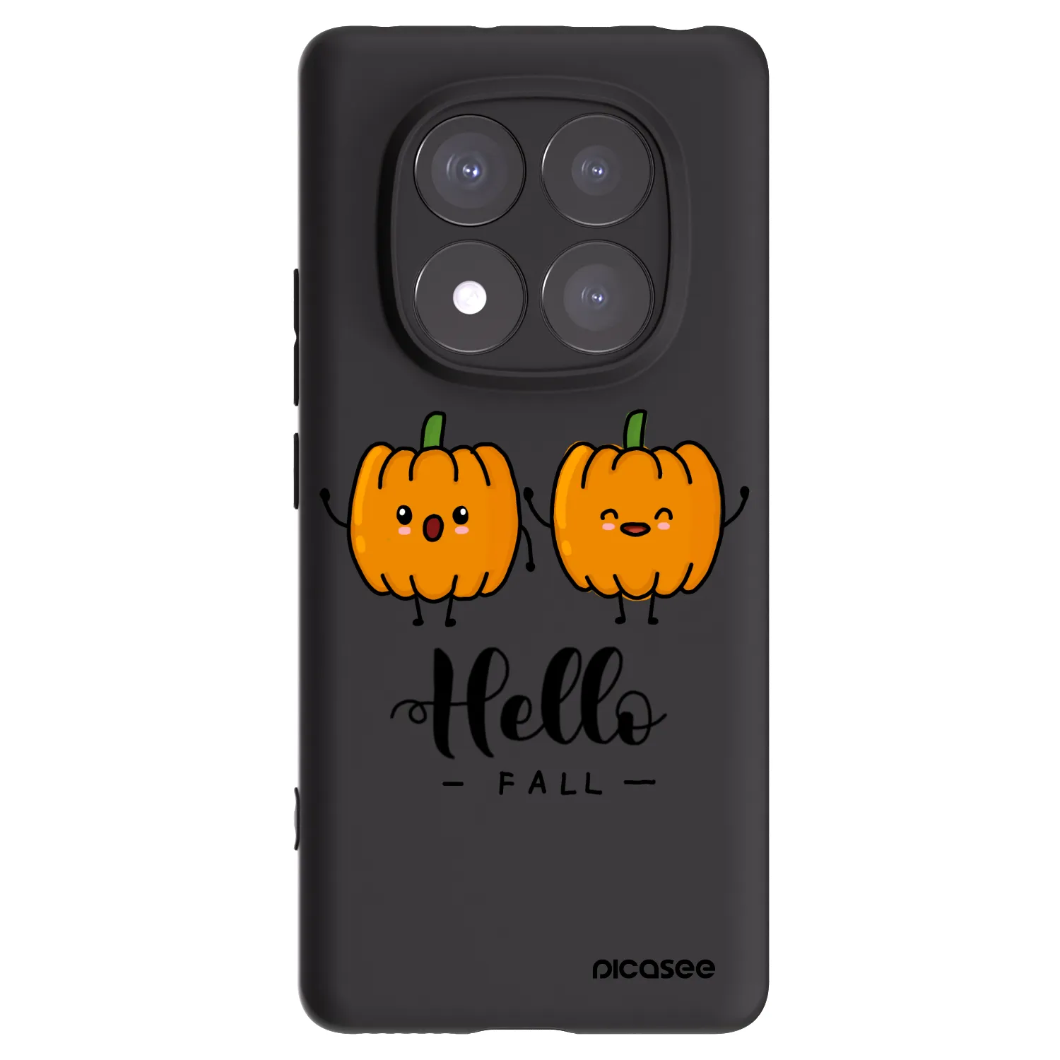 Picasee Μαύρη θήκη σιλικόνης για Xiaomi Redmi Note 14 Pro 5G - Hallo Fall