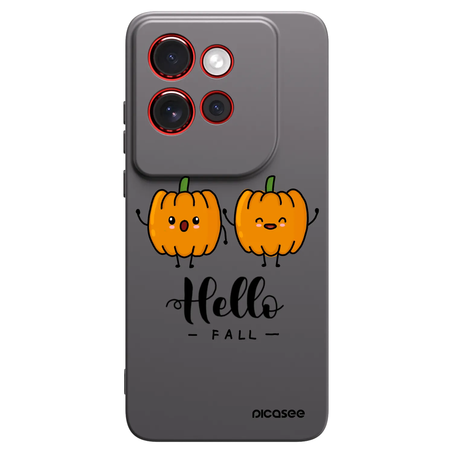 Picasee Μαύρη θήκη σιλικόνης για Motorola Edge 60 Neo 5G - Hallo Fall