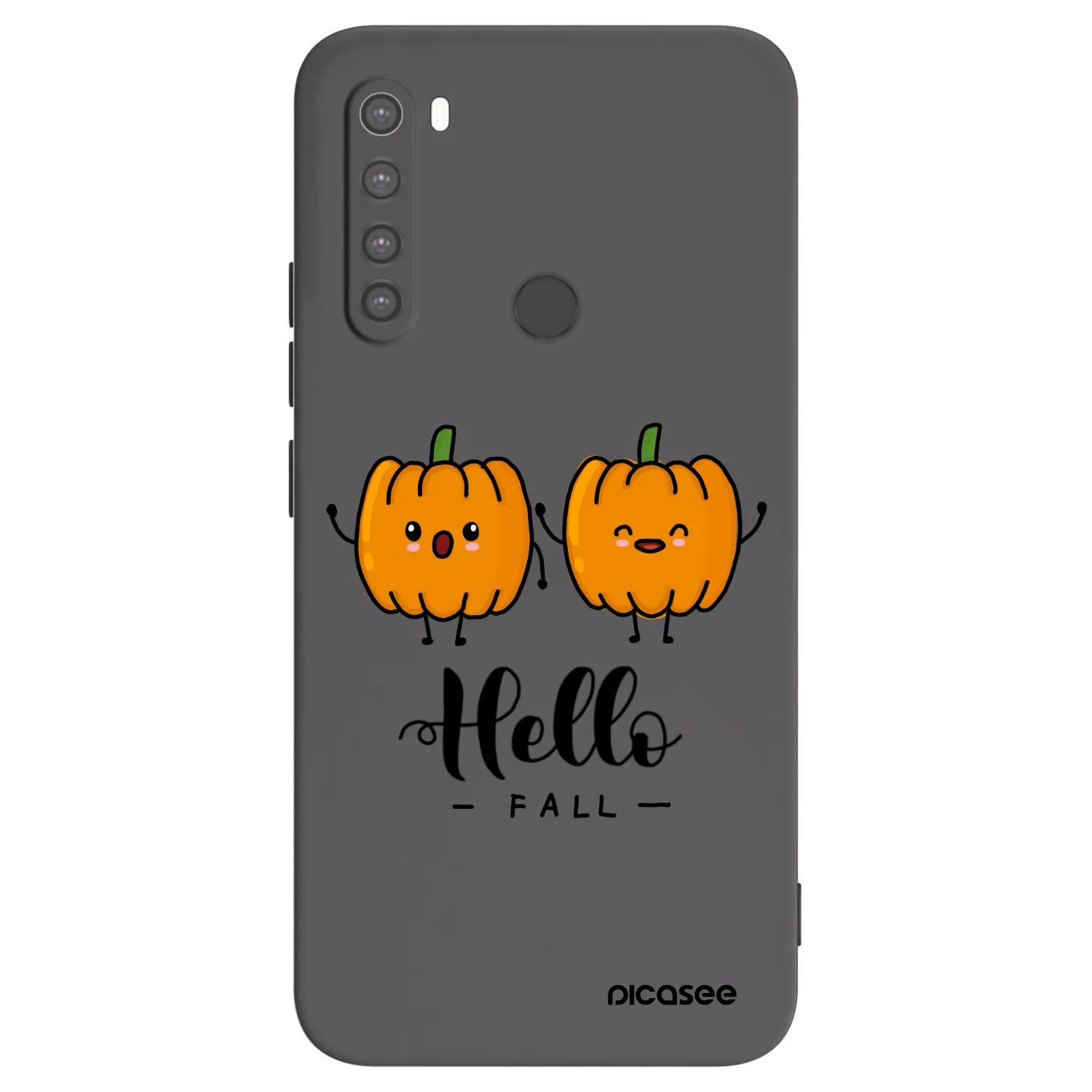 Picasee Μαύρη θήκη σιλικόνης για Xiaomi Redmi Note 8 - Hallo Fall
