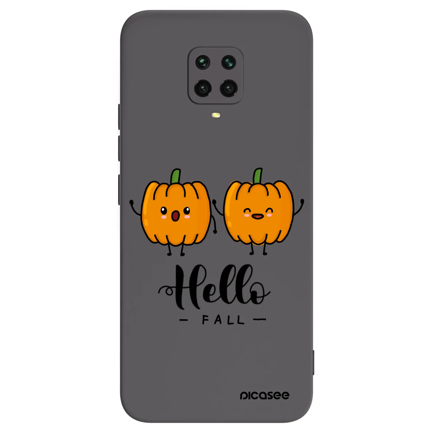 Picasee Μαύρη θήκη σιλικόνης για Xiaomi Redmi Note 9 Pro - Hallo Fall
