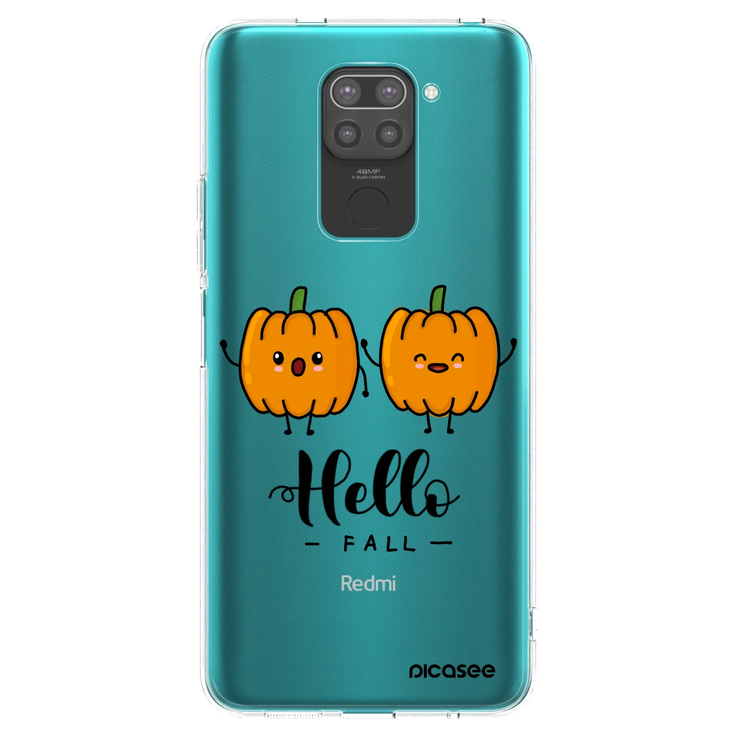 Picasee Μαύρη θήκη σιλικόνης για Xiaomi Redmi Note 9 - Hallo Fall
