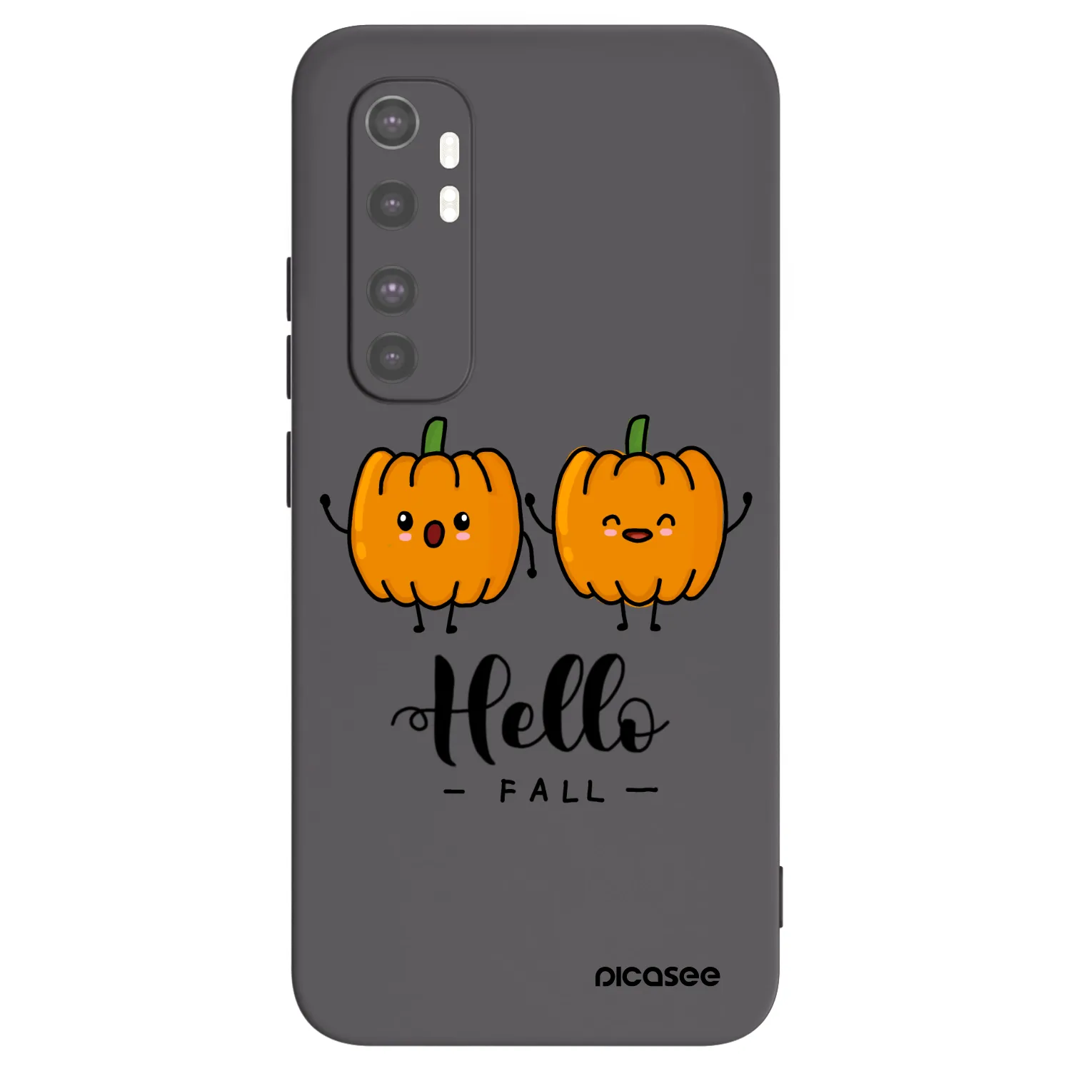 Picasee Μαύρη θήκη σιλικόνης για Xiaomi Mi Note 10 Lite - Hallo Fall