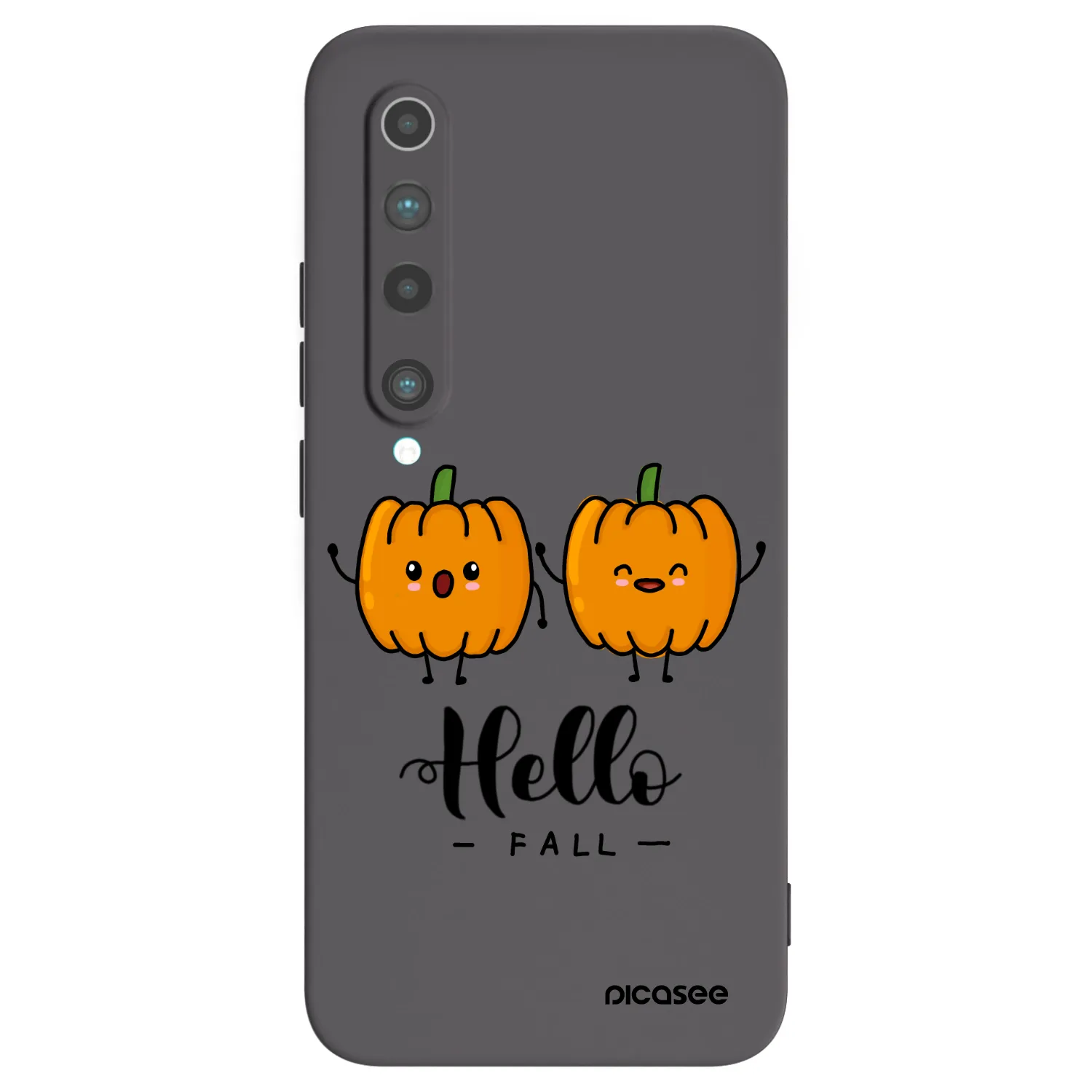 Picasee Μαύρη θήκη σιλικόνης για Xiaomi Mi 10 - Hallo Fall