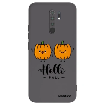 Picasee Μαύρη θήκη σιλικόνης για Xiaomi Redmi 9 - Hallo Fall