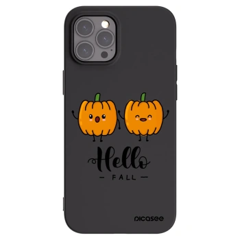 Picasee Μαύρη θήκη σιλικόνης για Apple iPhone 12 Pro Max - Hallo Fall