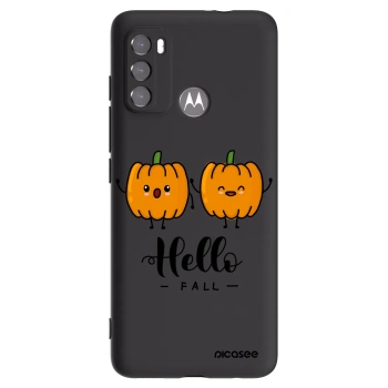 Picasee Μαύρη θήκη σιλικόνης για Motorola Moto G60 - Hallo Fall