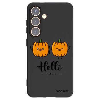 Picasee Μαύρη θήκη σιλικόνης για Samsung Galaxy S24 S921B 5G - Hallo Fall