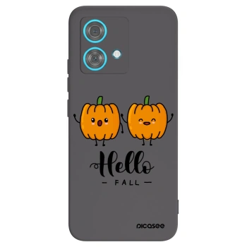Picasee Μαύρη θήκη σιλικόνης για Motorola Edge 40 Neo - Hallo Fall