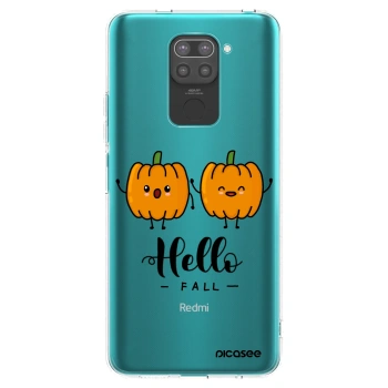 Picasee Μαύρη θήκη σιλικόνης για Xiaomi Redmi Note 9 - Hallo Fall