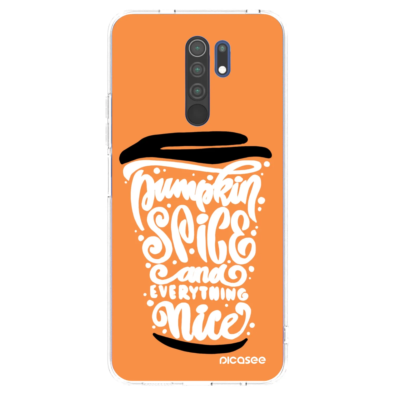 Picasee διαφανής θήκη σιλικόνης Xiaomi Redmi 9 - Pumpkin coffee