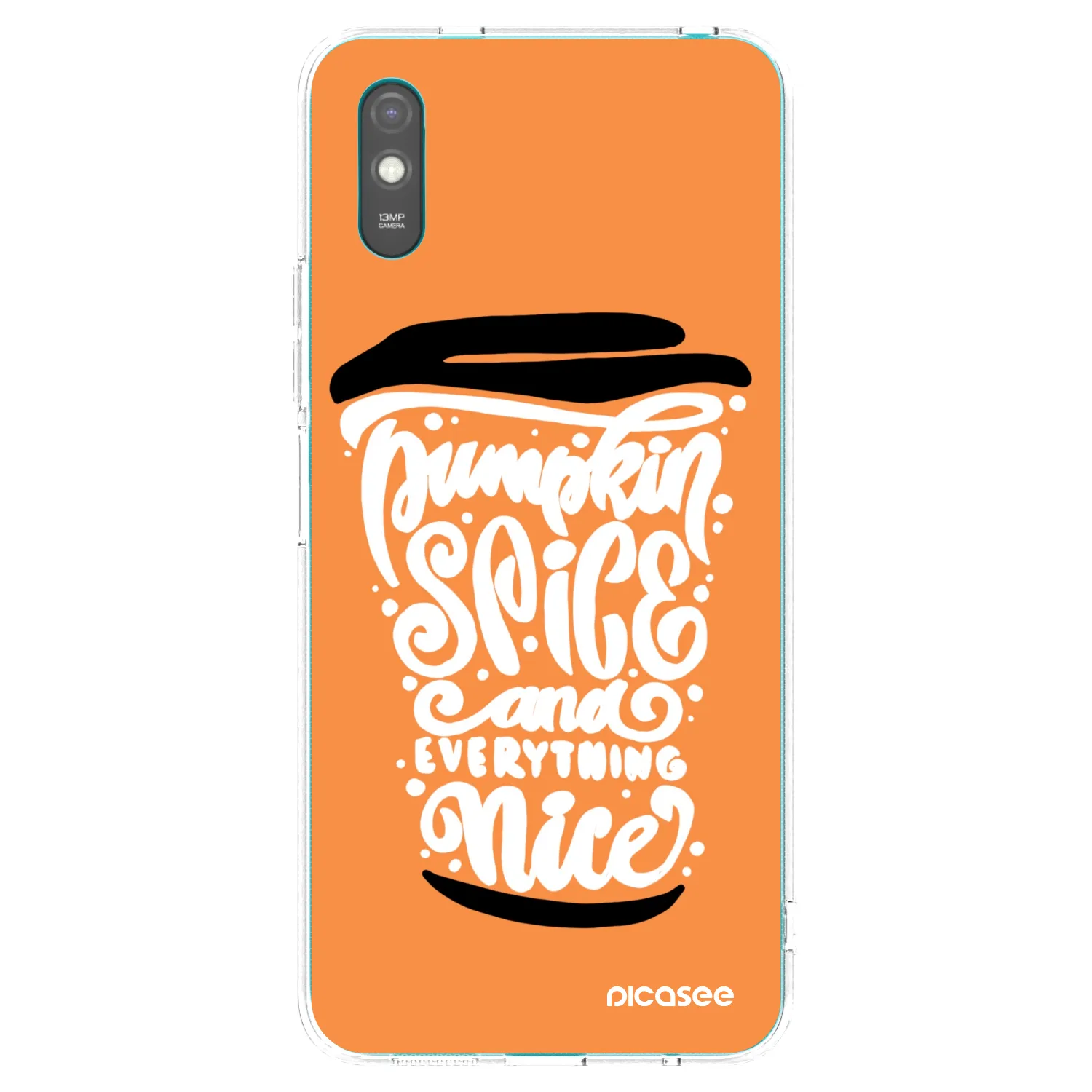 Picasee διαφανής θήκη σιλικόνης Xiaomi Redmi 9A - Pumpkin coffee