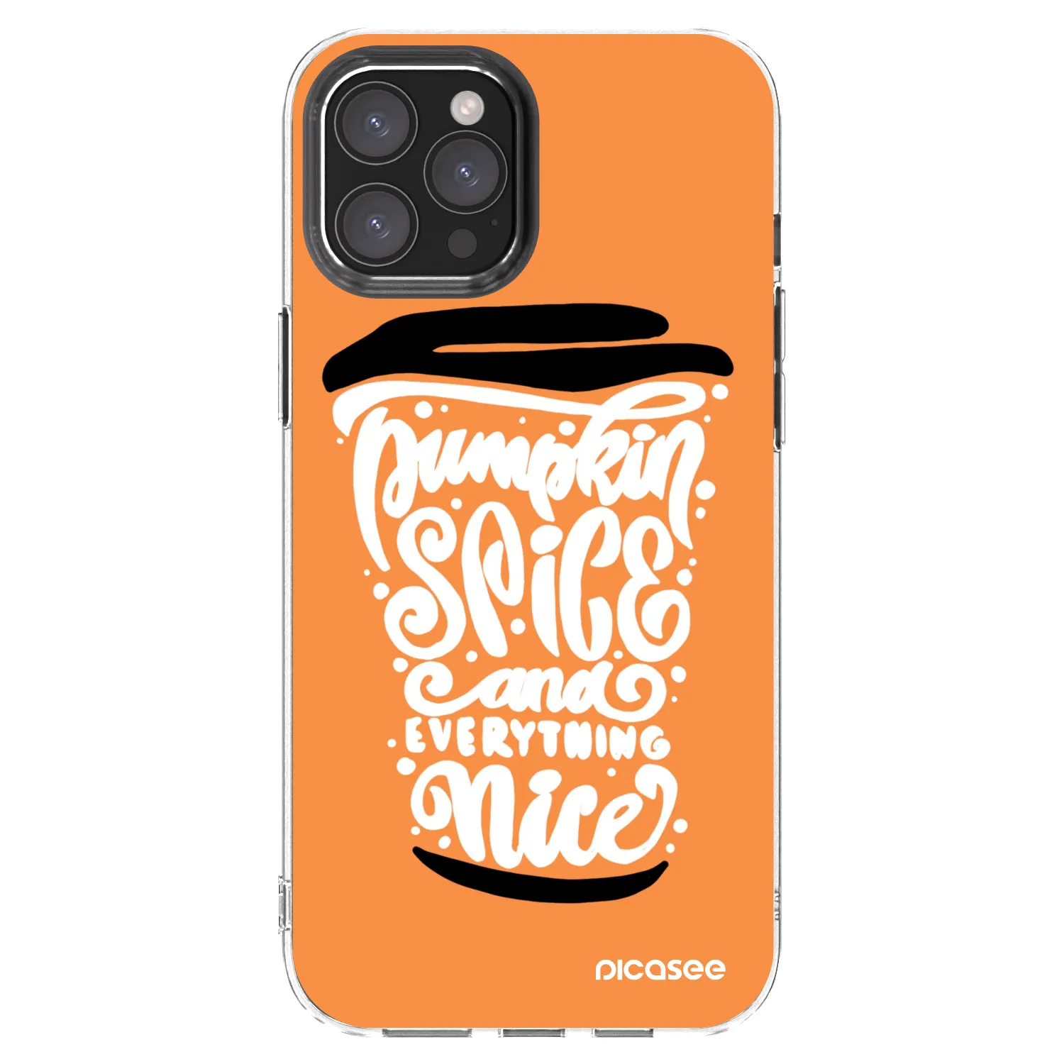 Picasee διαφανής θήκη σιλικόνης Apple iPhone 12 Pro Max - Pumpkin coffee