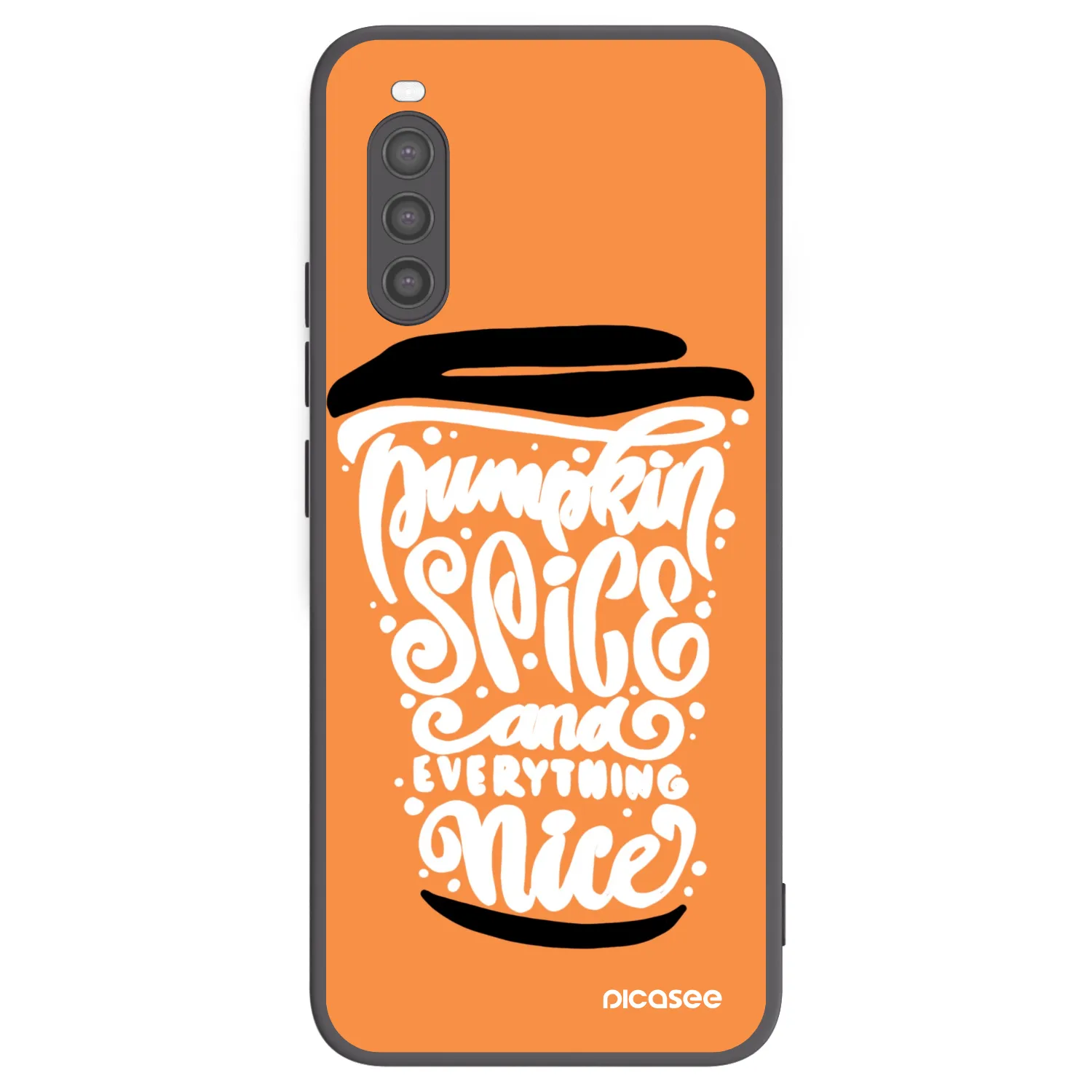 Picasee Μαύρη θήκη σιλικόνης για Sony Xperia 10 II - Pumpkin coffee