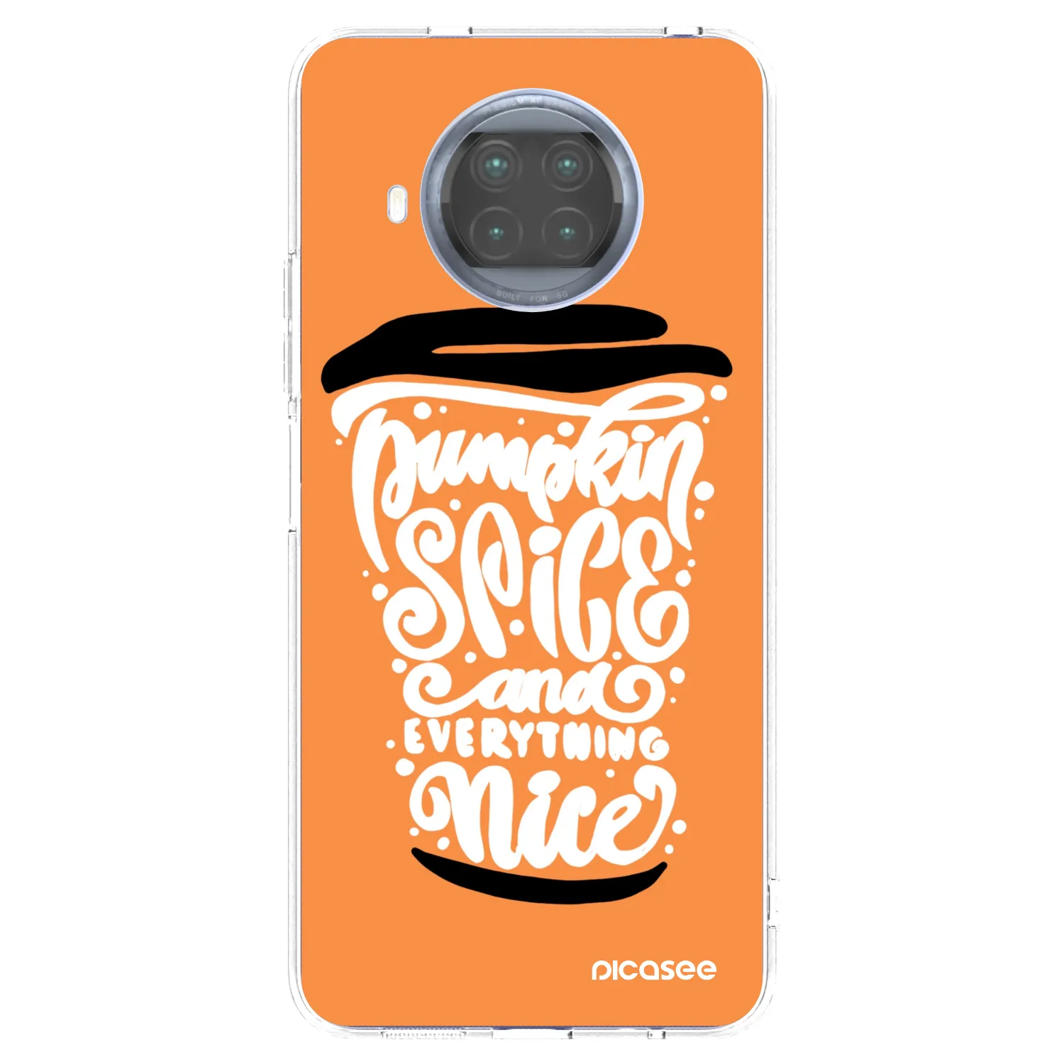 Picasee διαφανής θήκη σιλικόνης Xiaomi Mi 10T Lite - Pumpkin coffee