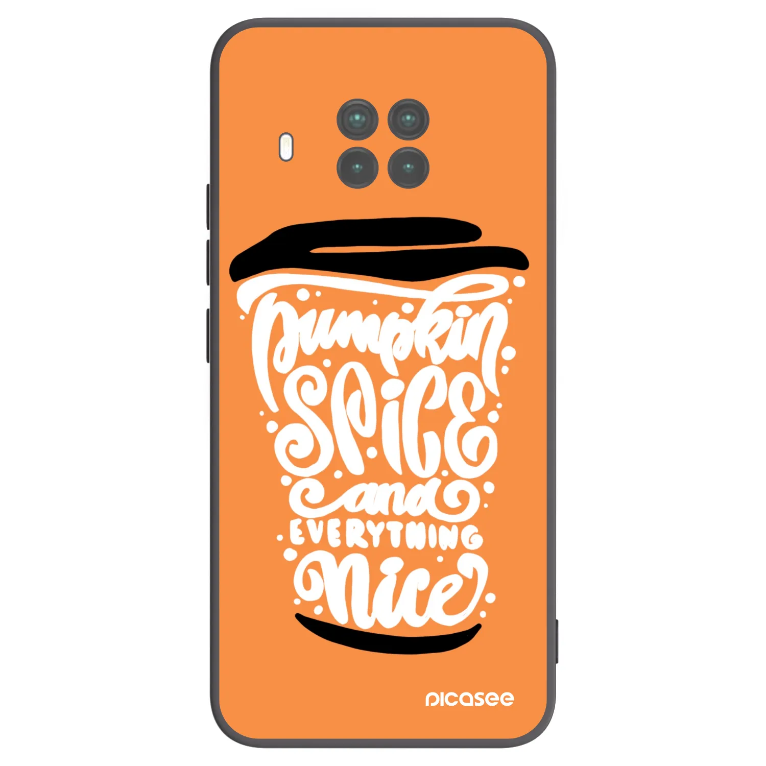 Picasee Μαύρη θήκη σιλικόνης για Xiaomi Mi 10T Lite - Pumpkin coffee