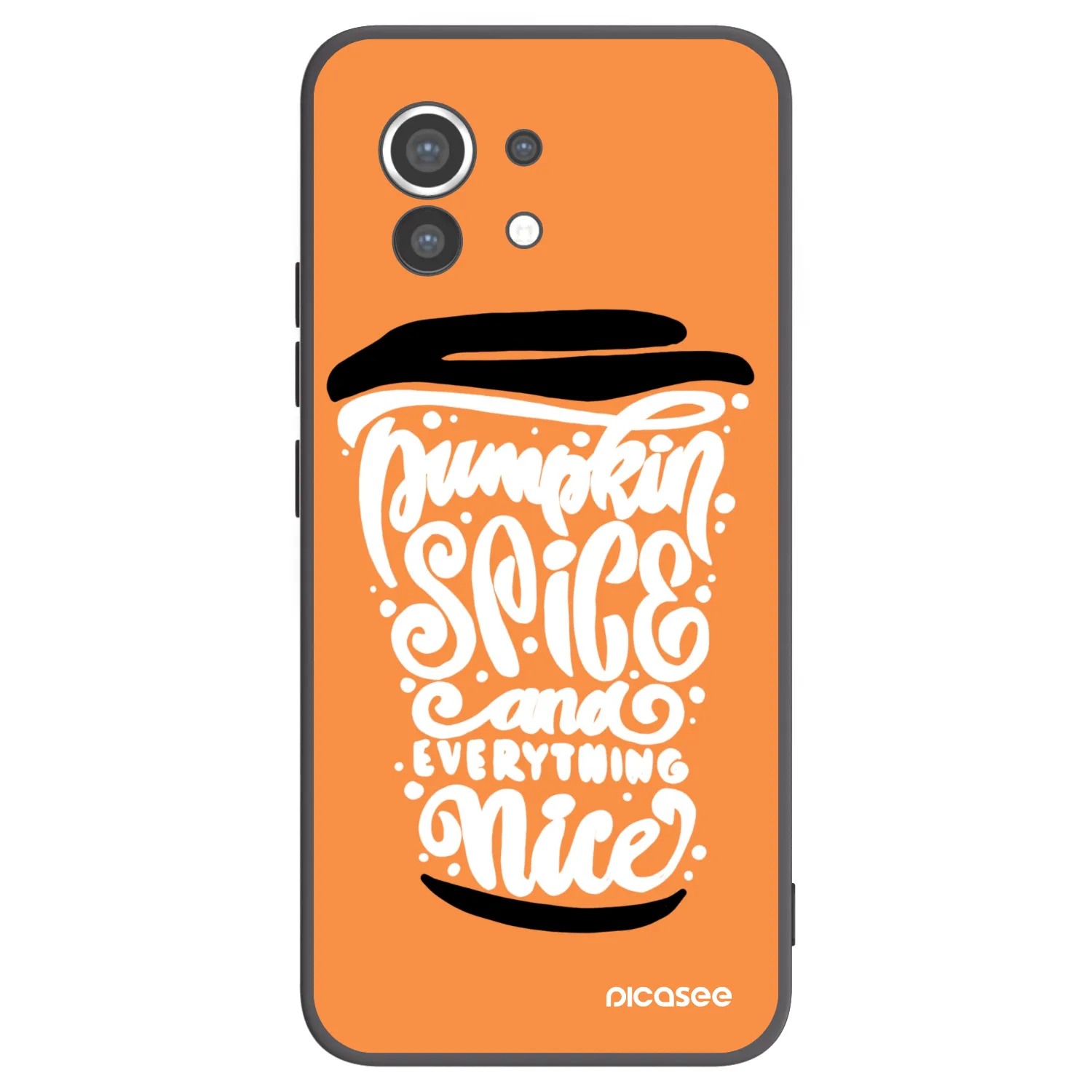 Picasee Μαύρη θήκη σιλικόνης για Xiaomi Mi 11 - Pumpkin coffee