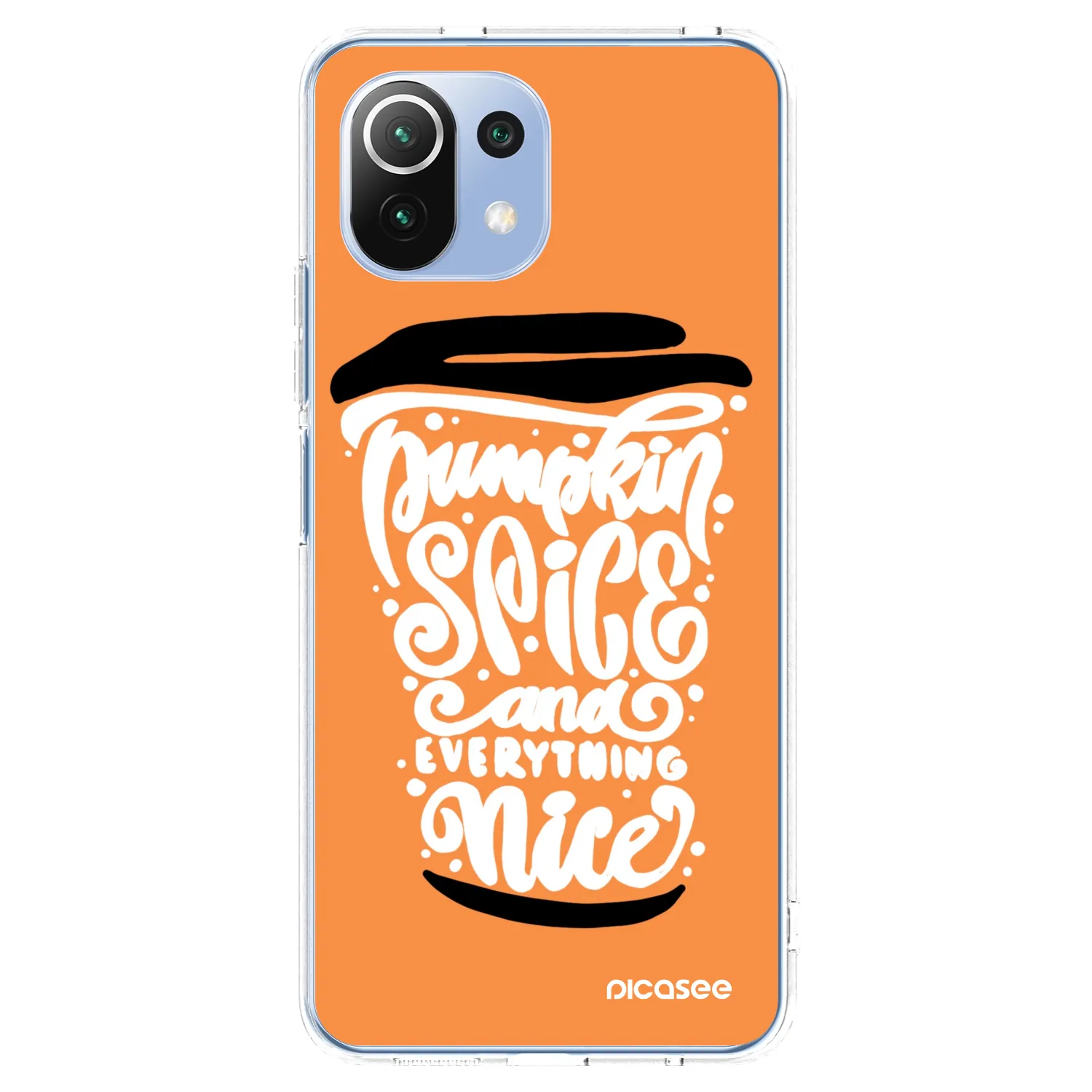 Picasee διαφανής θήκη σιλικόνης Xiaomi Mi 11 Lite - Pumpkin coffee