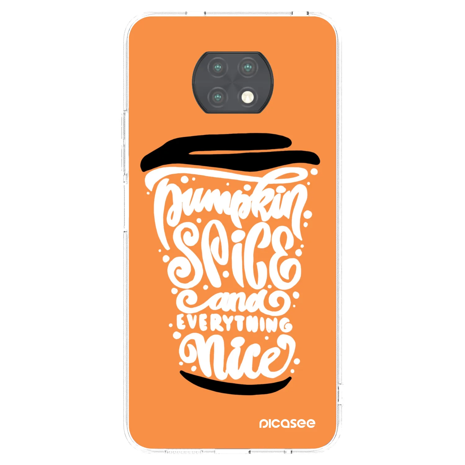 Picasee διαφανής θήκη σιλικόνης Xiaomi Redmi Note 9T - Pumpkin coffee
