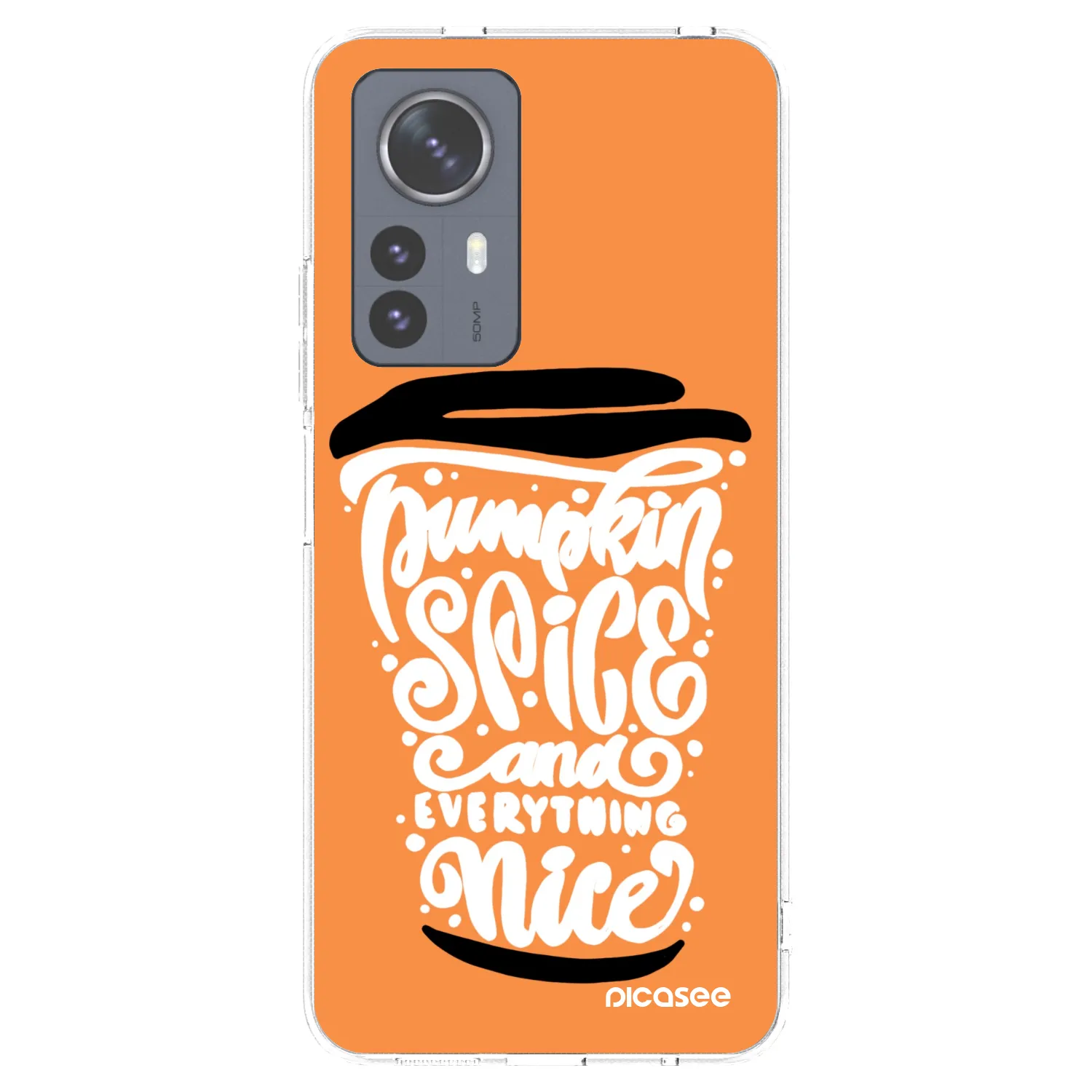 Picasee διαφανής θήκη σιλικόνης Xiaomi 12 Pro - Pumpkin coffee