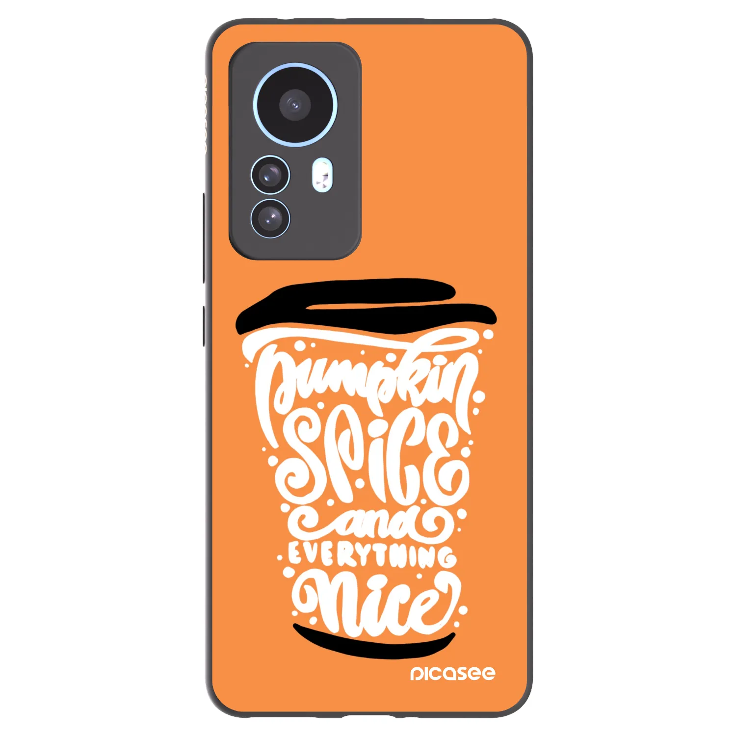 Picasee Μαύρη θήκη σιλικόνης για Xiaomi 12T - Pumpkin coffee