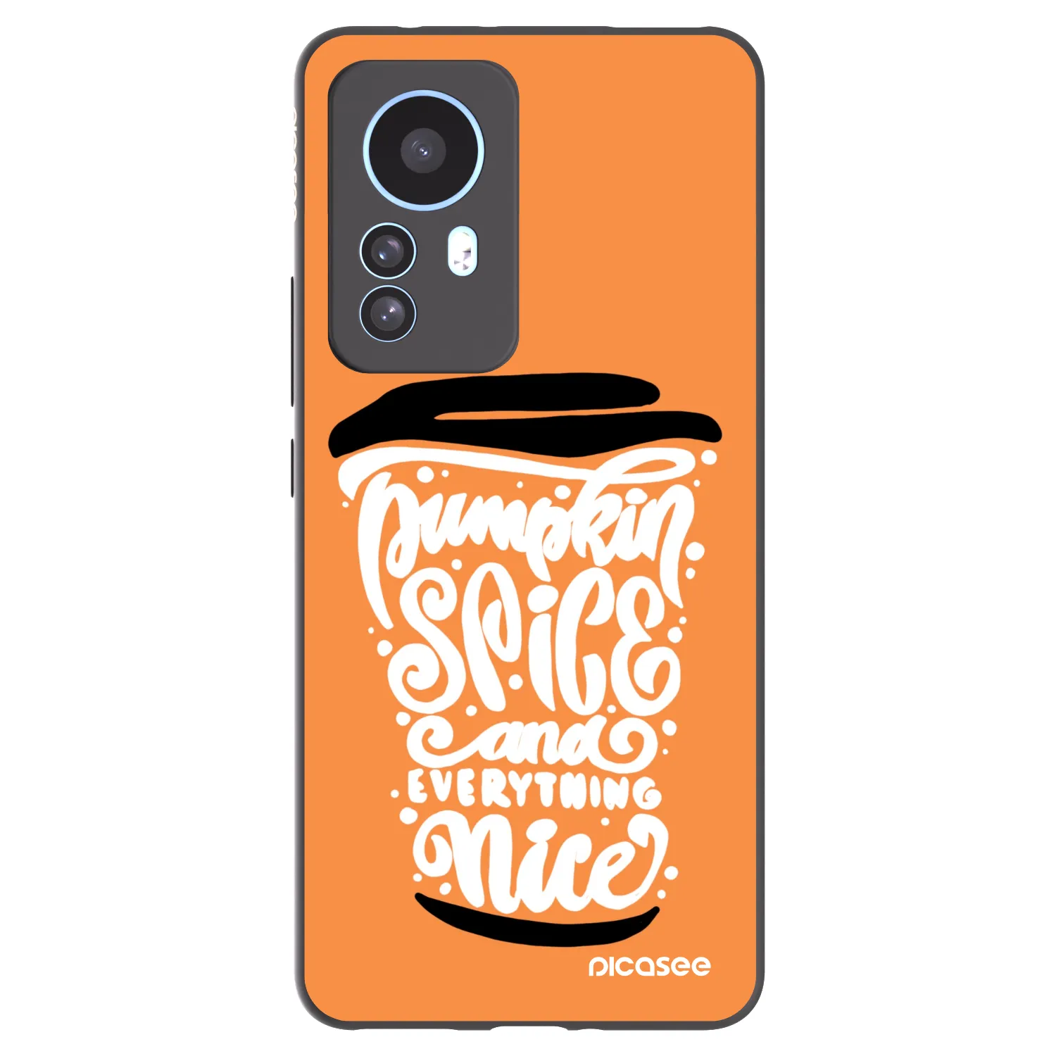 Picasee Μαύρη θήκη σιλικόνης για Xiaomi 12T Pro - Pumpkin coffee