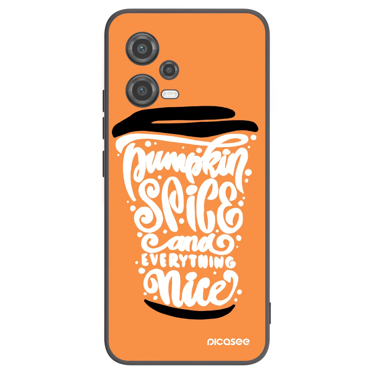 Picasee Μαύρη θήκη σιλικόνης για Xiaomi Poco X5 - Pumpkin coffee