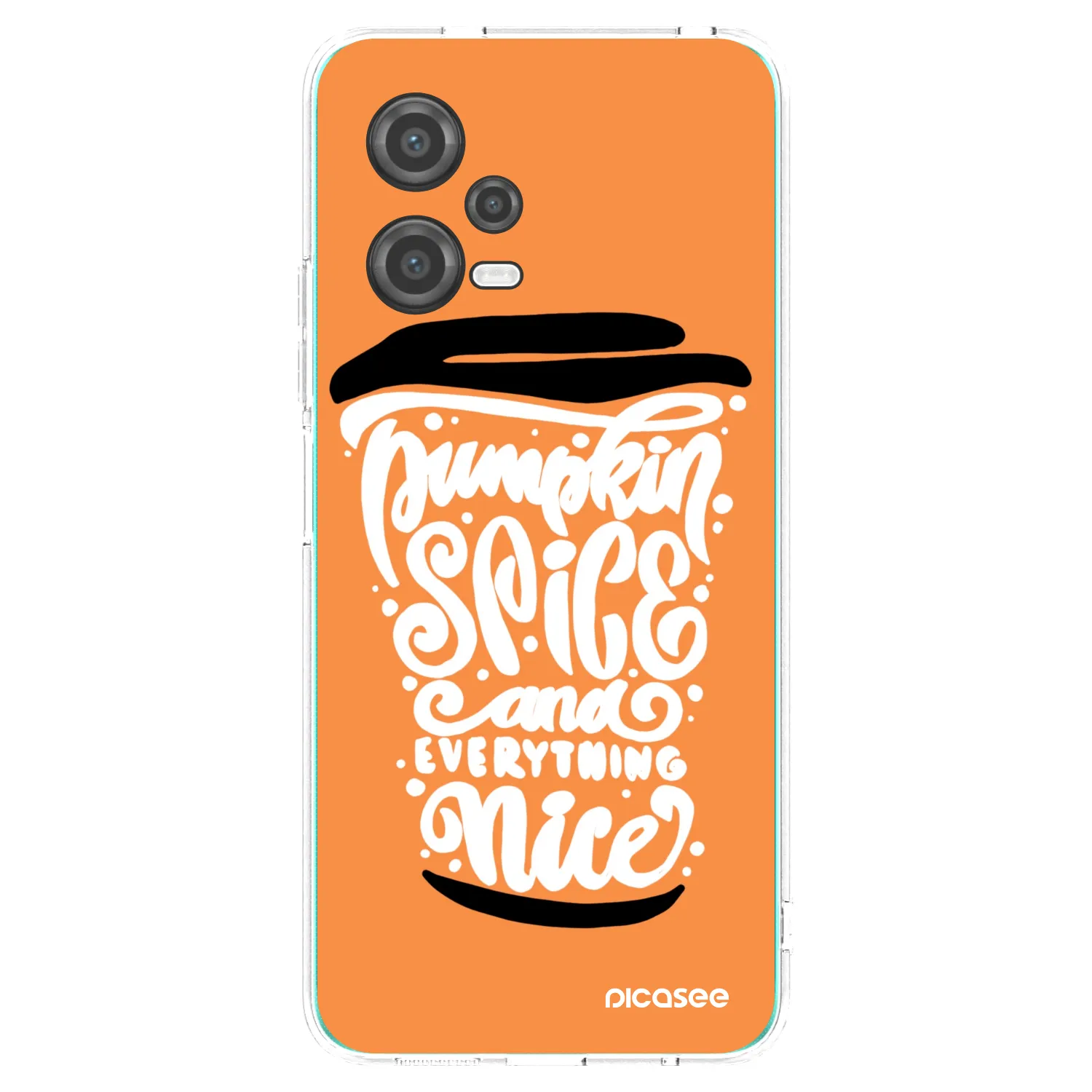 Picasee διαφανής θήκη σιλικόνης Xiaomi Poco X5 - Pumpkin coffee