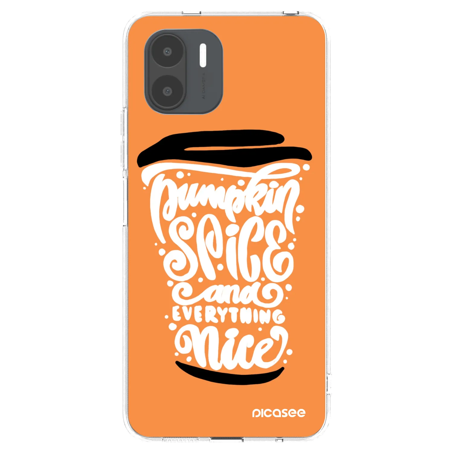 Picasee διαφανής θήκη σιλικόνης Xiaomi Redmi A2 - Pumpkin coffee