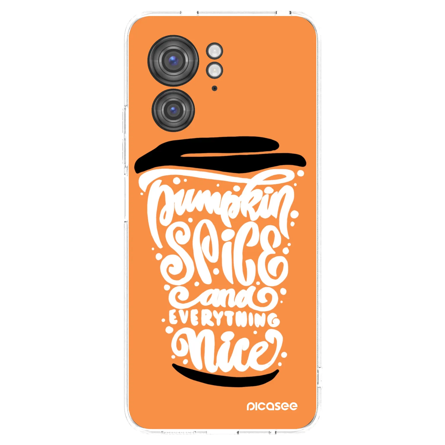 Picasee διαφανής θήκη σιλικόνης Motorola Edge 40 - Pumpkin coffee