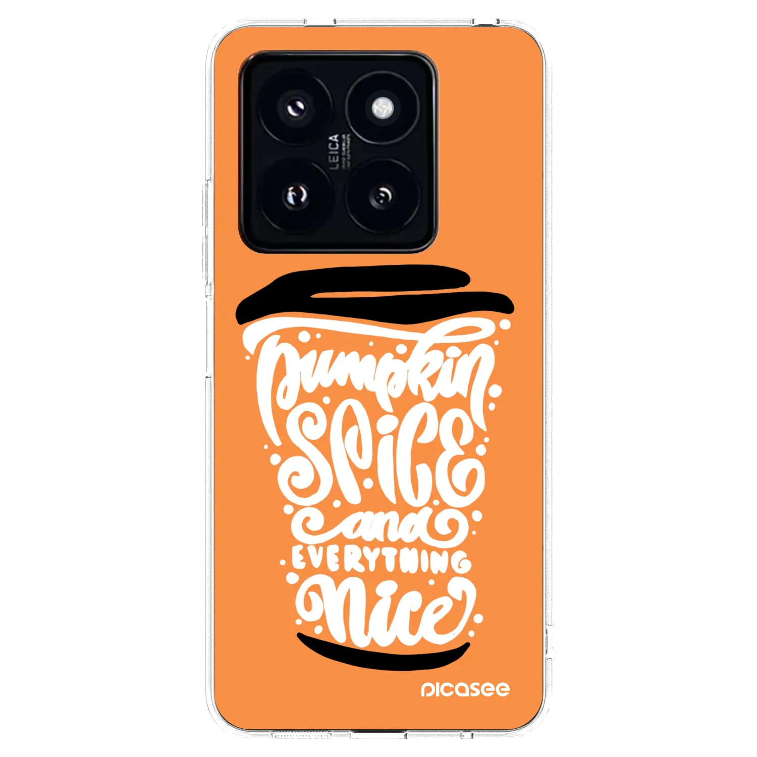 Picasee διαφανής θήκη σιλικόνης Xiaomi 14 Pro - Pumpkin coffee