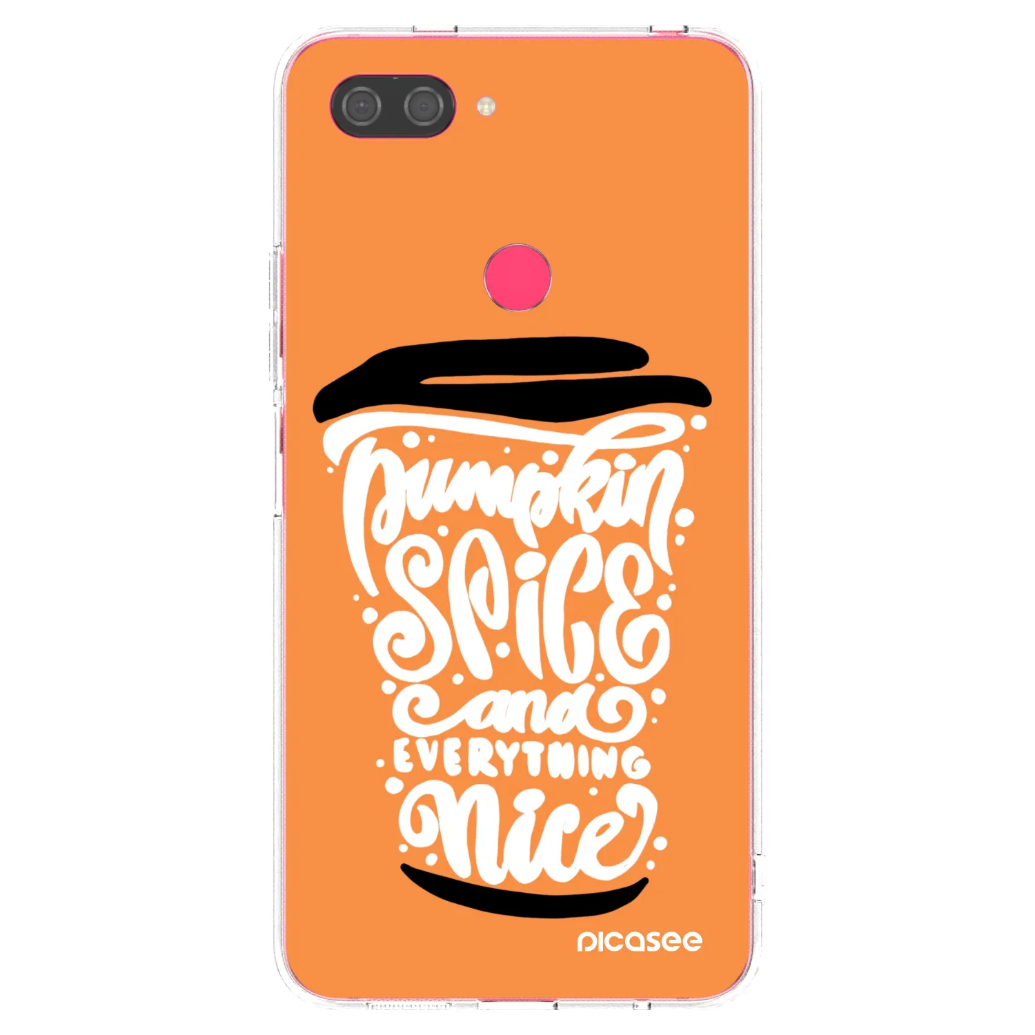 Picasee διαφανής θήκη σιλικόνης Xiaomi Mi 8 Lite - Pumpkin coffee