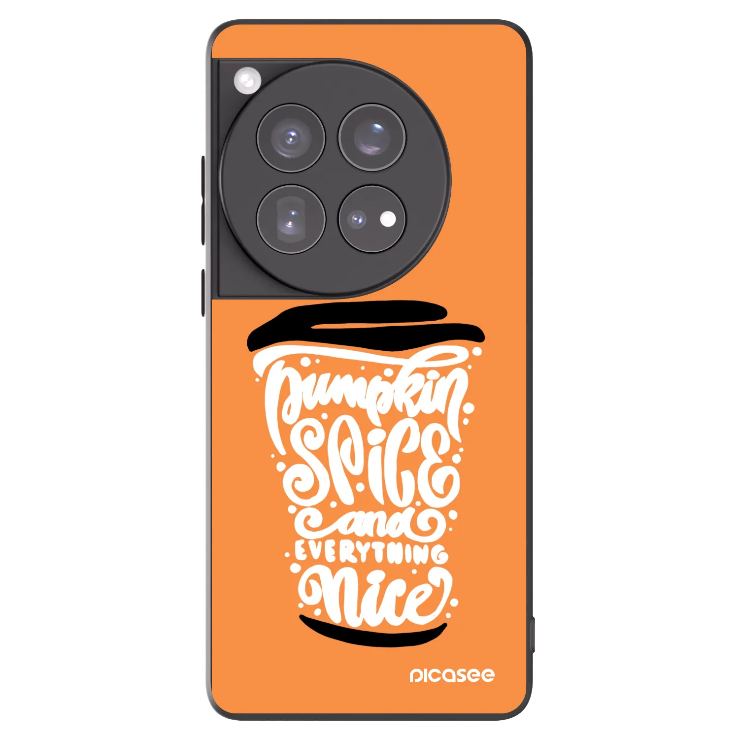Picasee Μαύρη θήκη σιλικόνης για OnePlus 12 5G - Pumpkin coffee