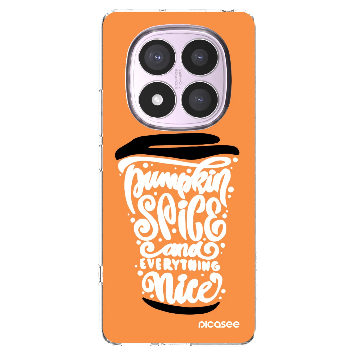 Picasee διαφανής θήκη σιλικόνης Xiaomi Redmi Note 14 Pro 5G - Pumpkin coffee