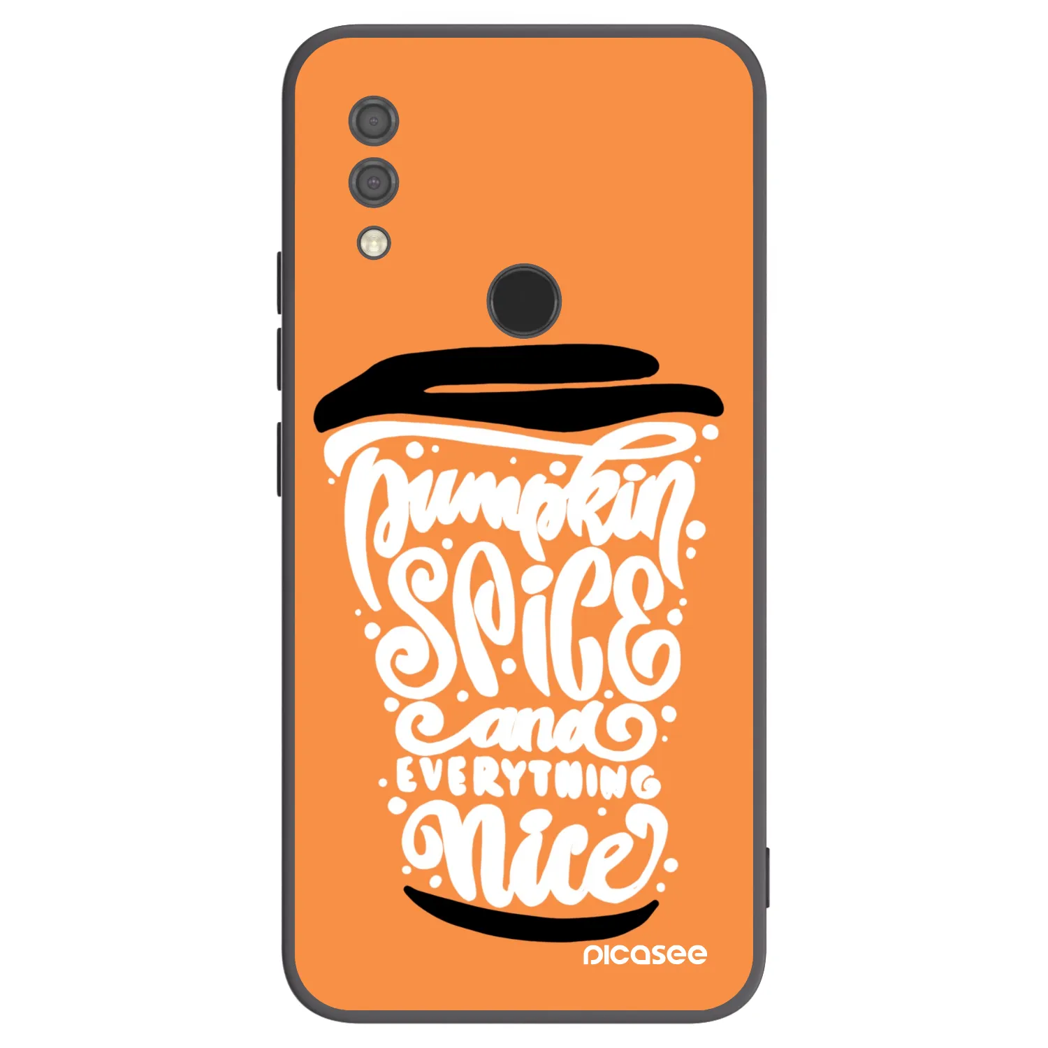 Picasee Μαύρη θήκη σιλικόνης για Xiaomi Redmi 7 - Pumpkin coffee