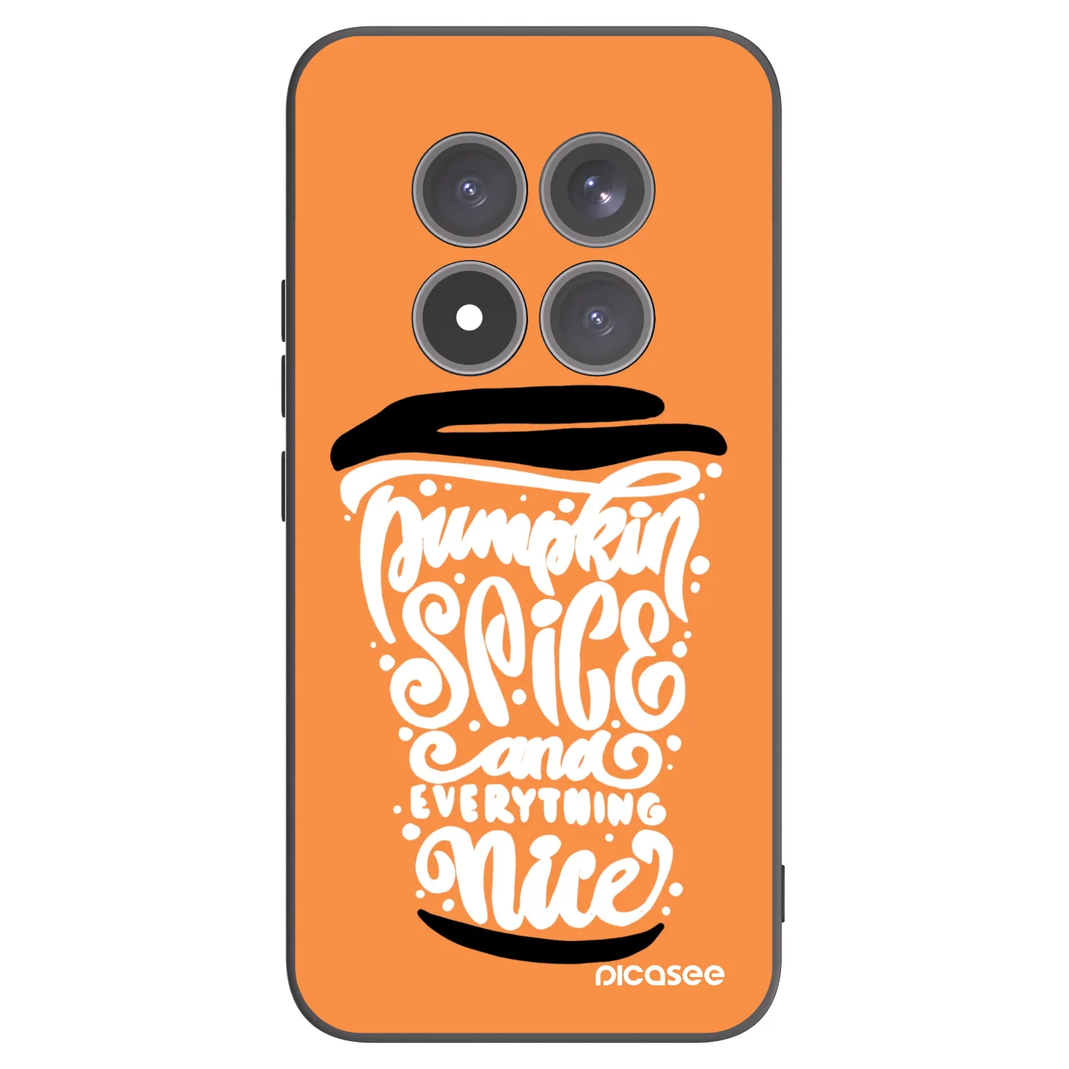 Picasee Μαύρη θήκη σιλικόνης για Xiaomi Redmi Note 15 Pro+ - Pumpkin coffee