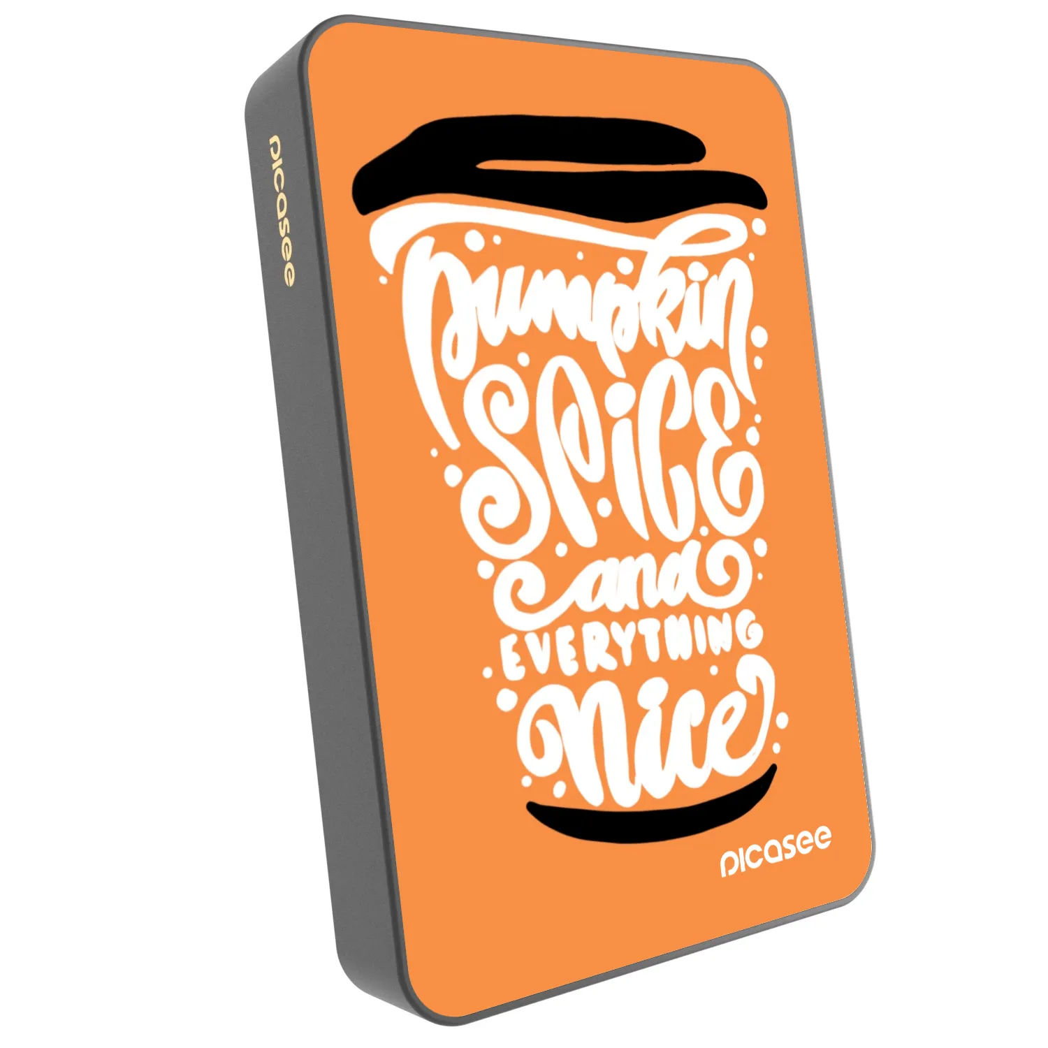 Picasee Powerbank με MagSafe 10 000 mAh Γκρί - Pumpkin coffee