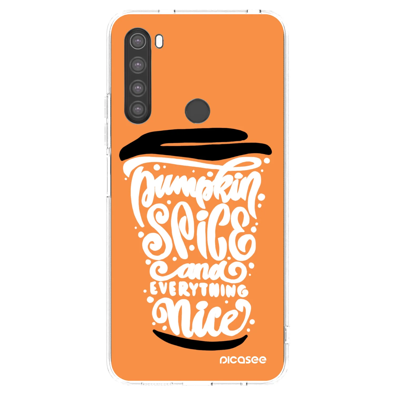 Picasee διαφανής θήκη σιλικόνης Xiaomi Redmi Note 8 - Pumpkin coffee