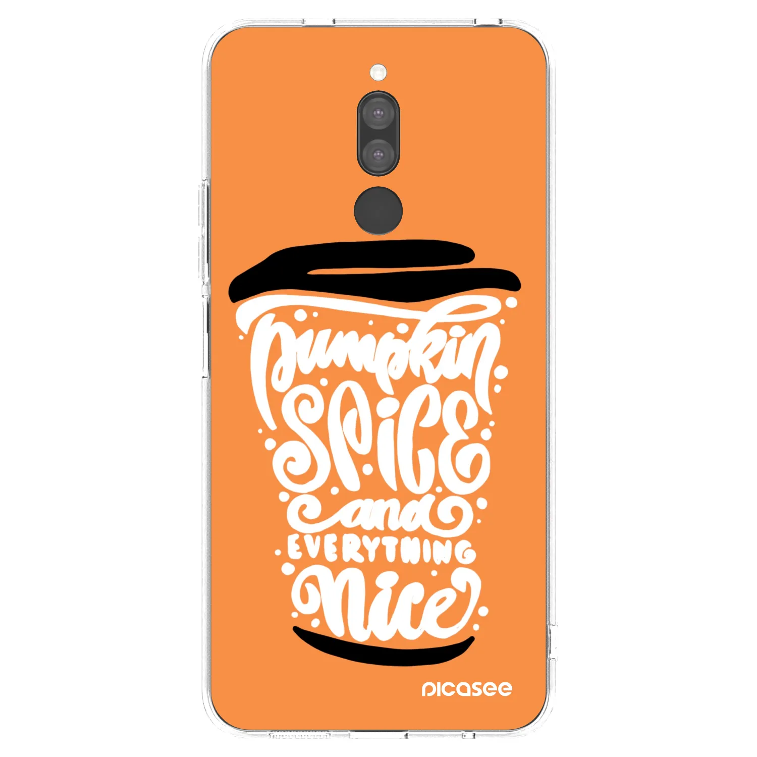 Picasee διαφανής θήκη σιλικόνης Xiaomi Redmi 8 - Pumpkin coffee