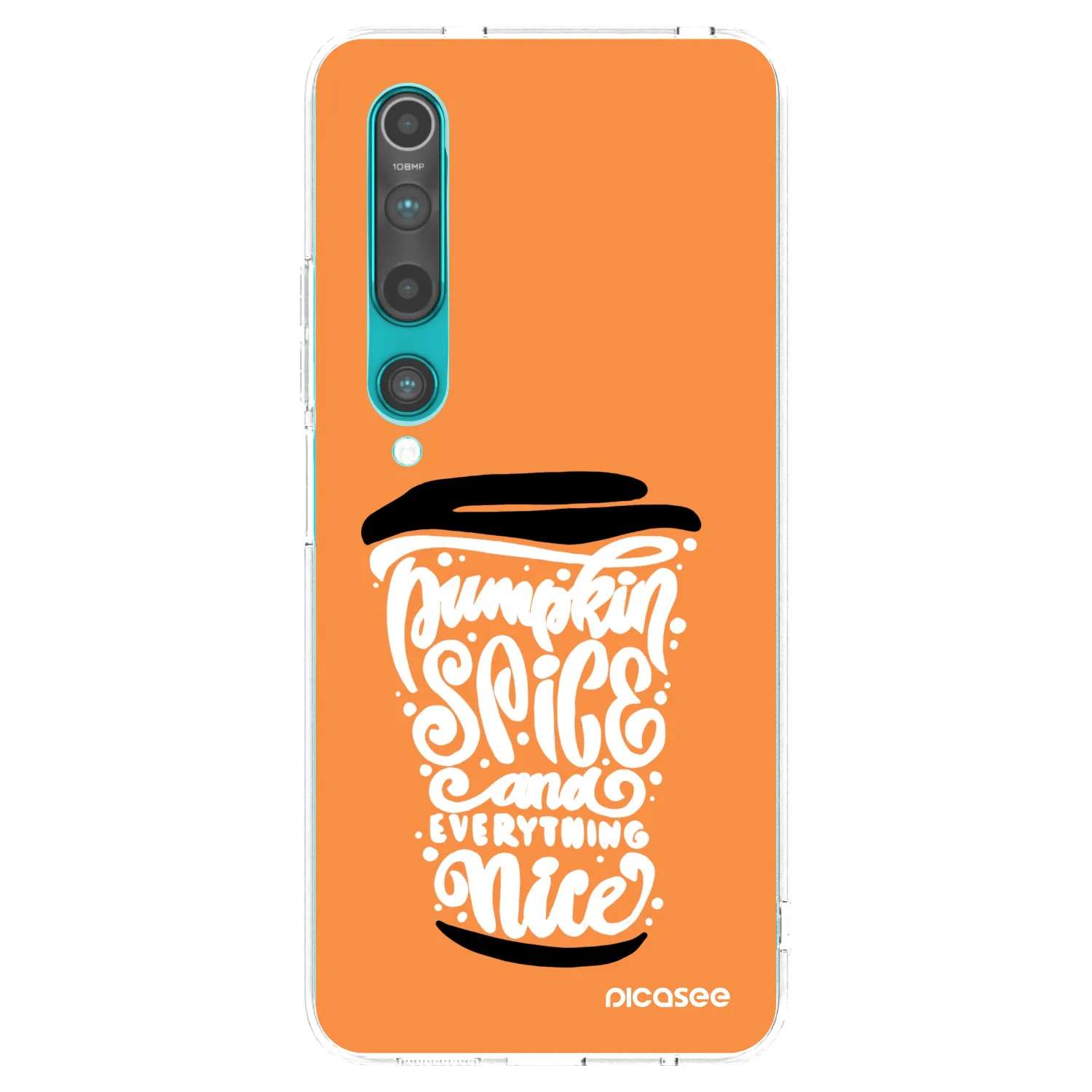 Picasee διαφανής θήκη σιλικόνης Xiaomi Mi 10 - Pumpkin coffee