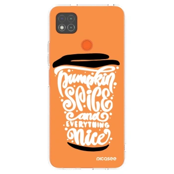 Picasee διαφανής θήκη σιλικόνης Xiaomi Redmi 9C - Pumpkin coffee