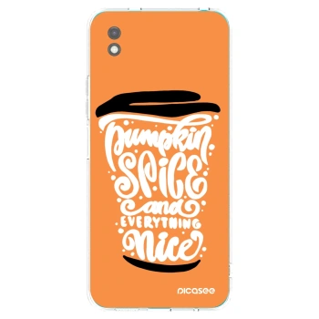 Picasee Μαύρη θήκη σιλικόνης για Xiaomi Redmi 9A - Pumpkin coffee