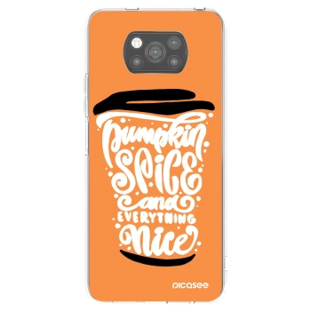 Picasee Μαύρη θήκη σιλικόνης για Xiaomi Poco X3 Pro - Pumpkin coffee